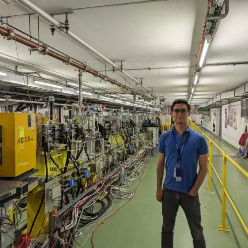 Lorenzo Tranchedone pictured at the CLEAR facility at CERN